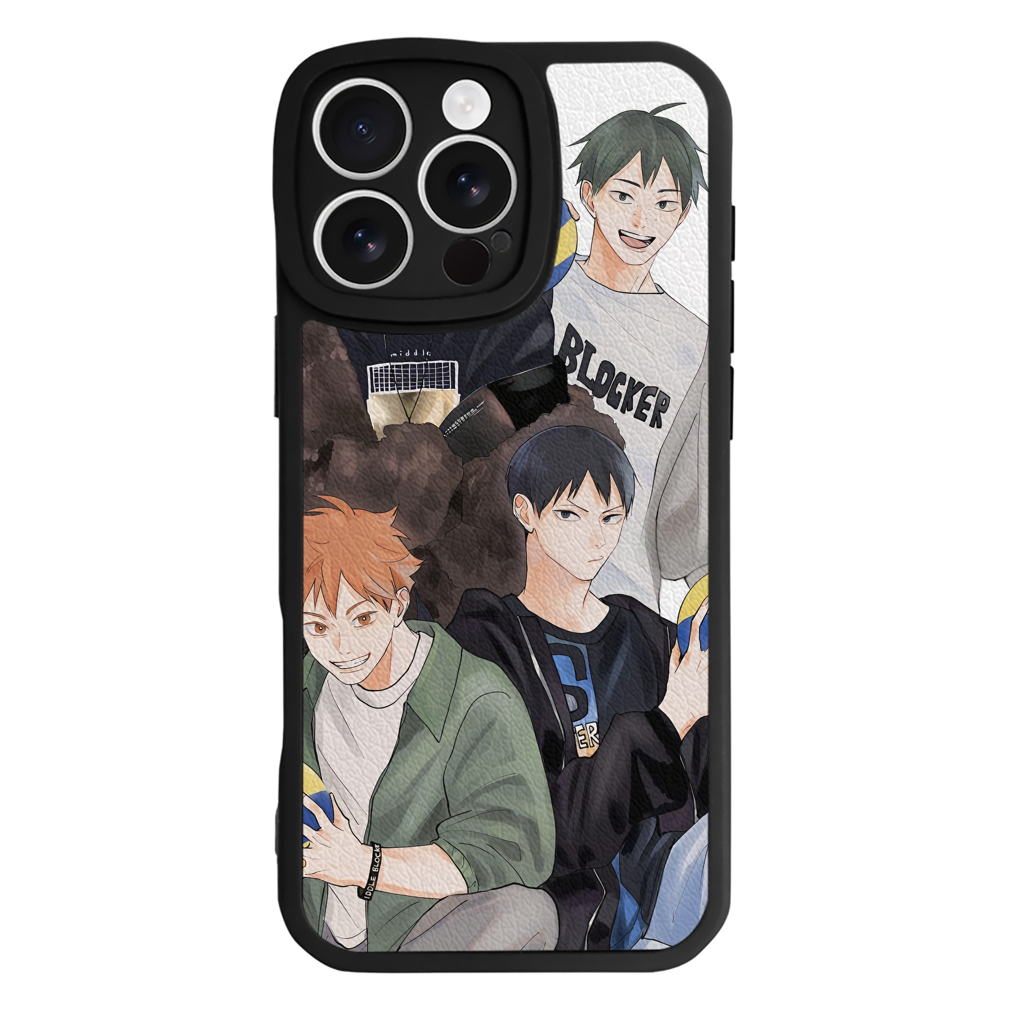 （画像用） ハイキュー!! Haikyu!! 【iPhone 16シリーズ対応】シリコンスマホケース（レザー調） 材質：シリコン